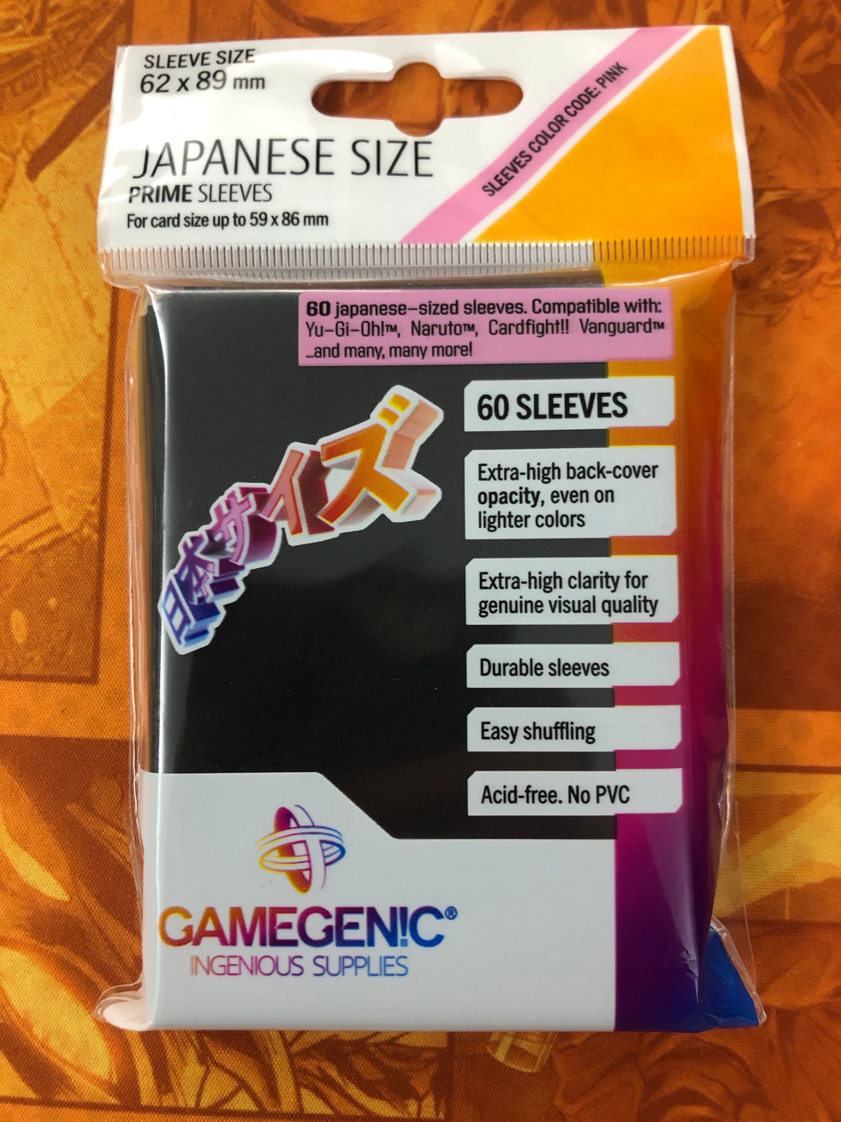 Gamegenic Sleeves Small (Black) [60ct]